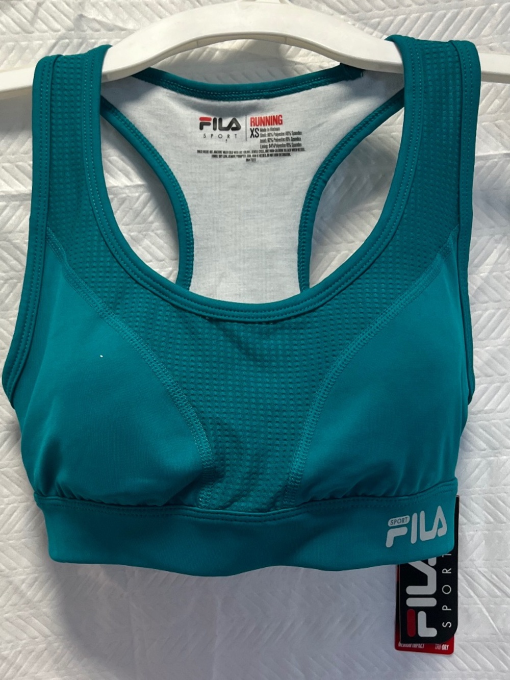 FILA Performance Sports Racerback Bra Teal sz XS New